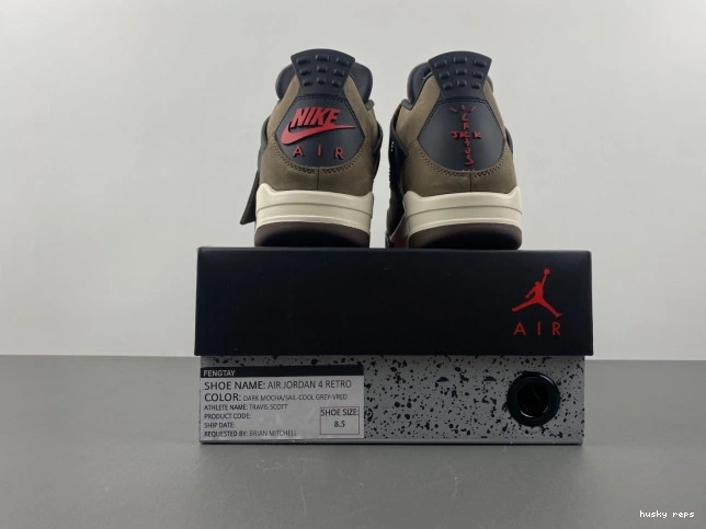 Cheap Husky Air Scott Retro TS Brown Travis AJ4-882335 x 4 Jordan 0813